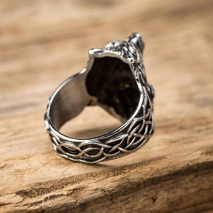 WorldNorse Odin Worrior Wolf Head Ring