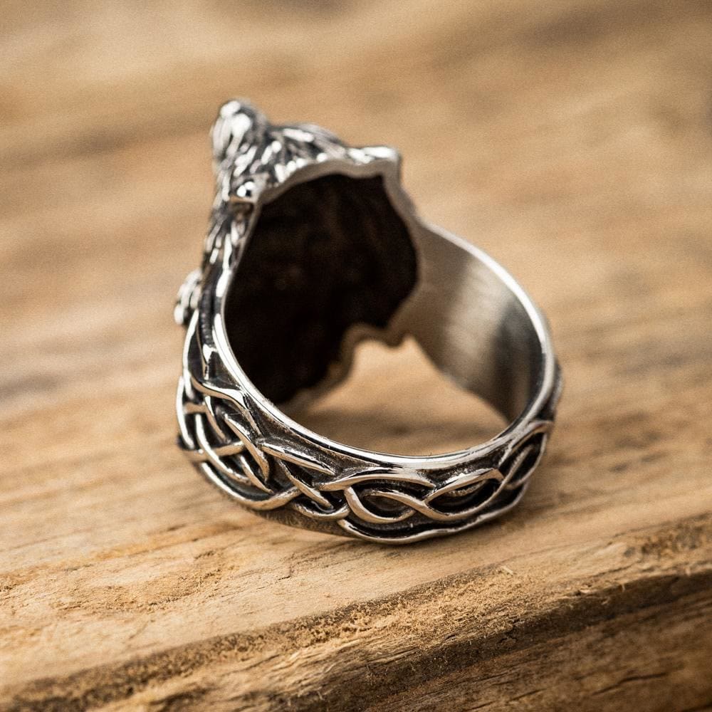 WorldNorse Odin Worrior Wolf Head Ring