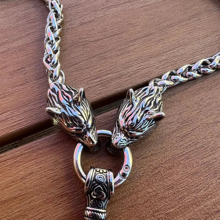 WorldNorse Vintage Viking Mjolnir With Wolves Necklace & Bracelet - image 10