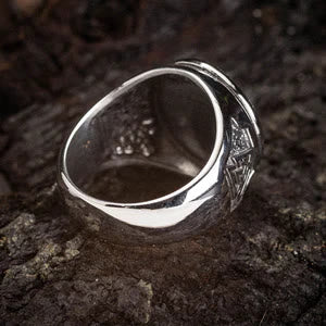 WorldNorse Viking Wolf Head Valknut Ring