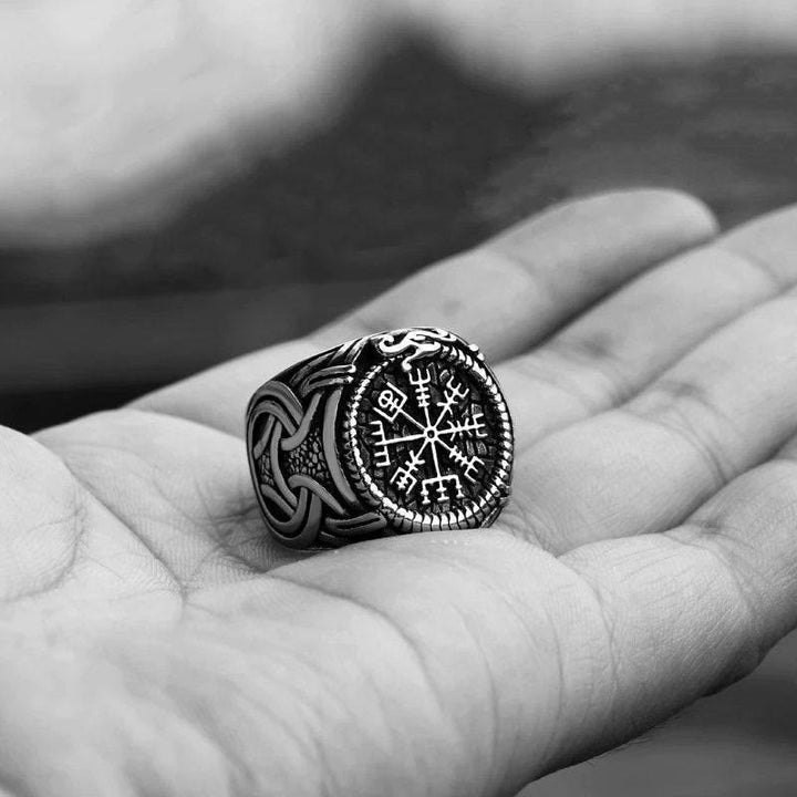 WorldNorse Vintage Runic Knot Symbol Amulet Ring