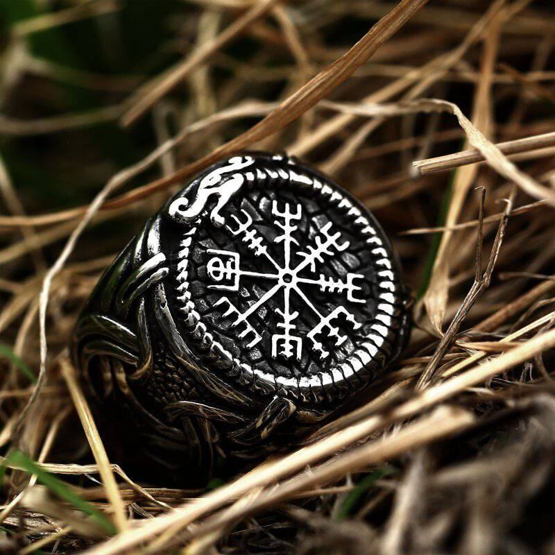 WorldNorse Vintage Runic Knot Symbol Amulet Ring