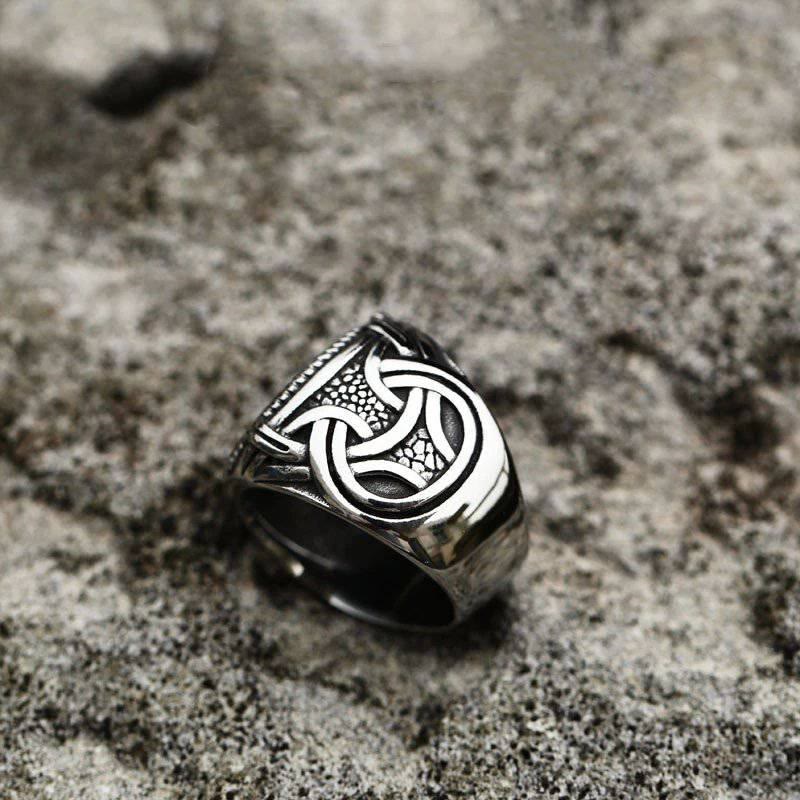 WorldNorse Vintage Runic Knot Symbol Amulet Ring  - image 2