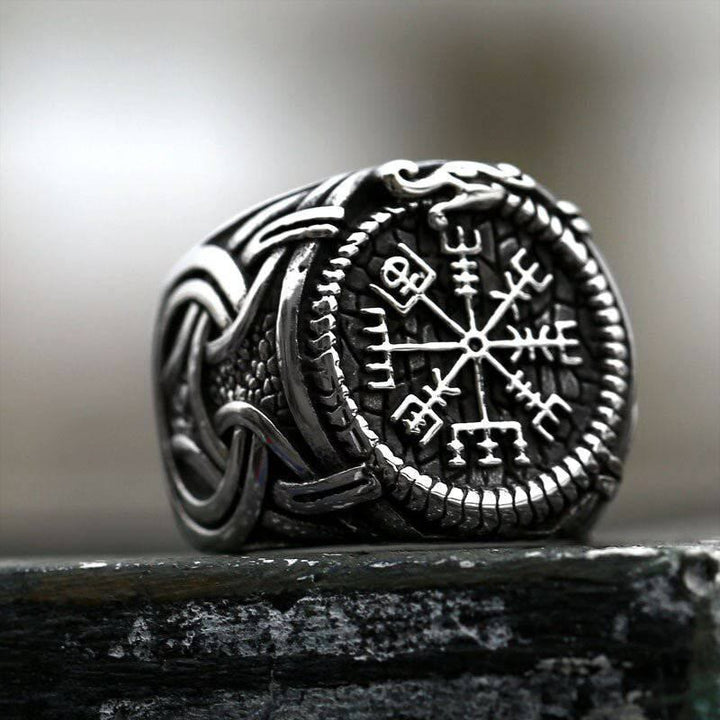 WorldNorse Vintage Runic Knot Symbol Amulet Ring