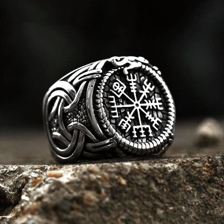 WorldNorse Vintage Runic Knot Symbol Amulet Ring