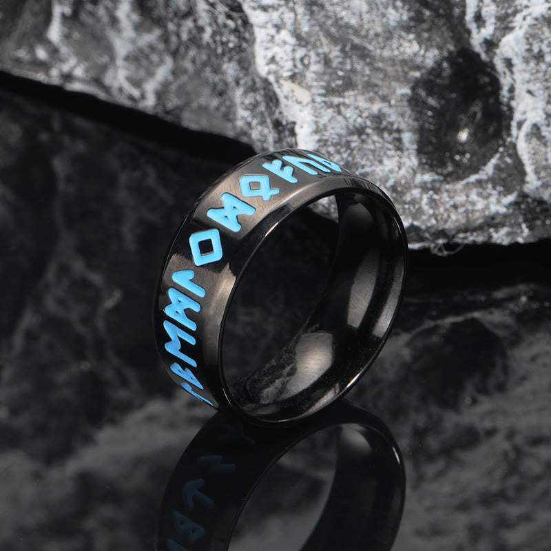 Flash Sale - Inner Arc Mirror Etching Nordic Rune Ring