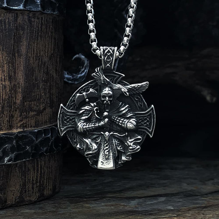 WorldNorse Odin's Warrior Raven Shield Pendant Necklace - image 2