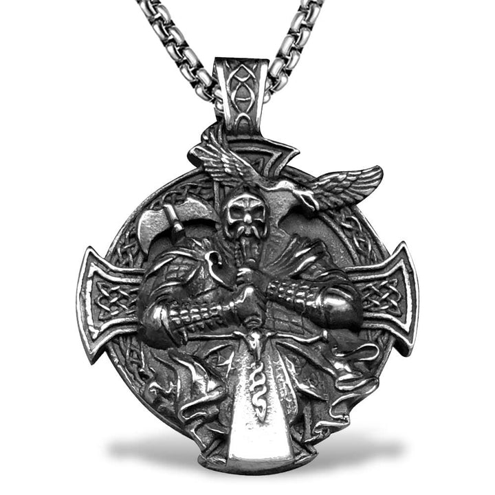 WorldNorse Odin's Warrior Raven Shield Pendant Necklace - image 5