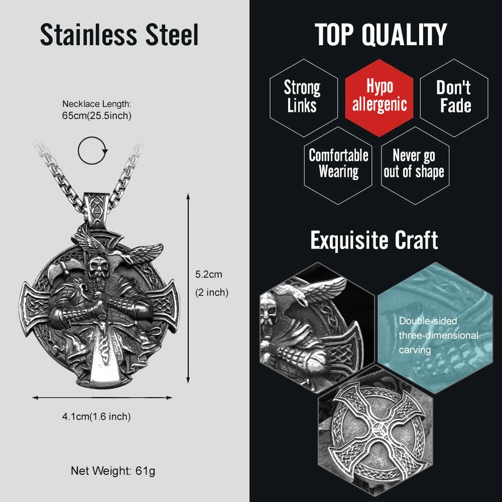 WorldNorse Odin's Warrior Raven Shield Pendant Necklace - image 7