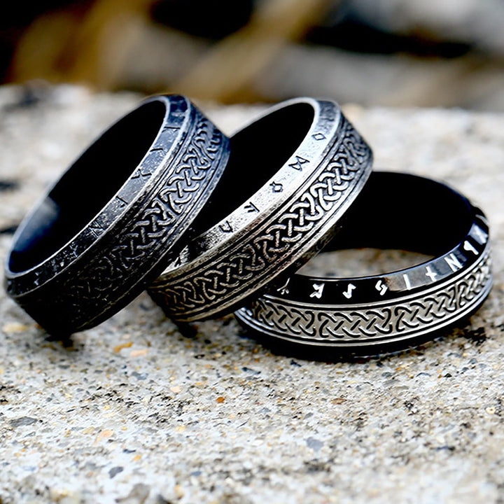 Flash Sale - WorldNorse "War God" - Rune Norse Engraved Words Viking Ring