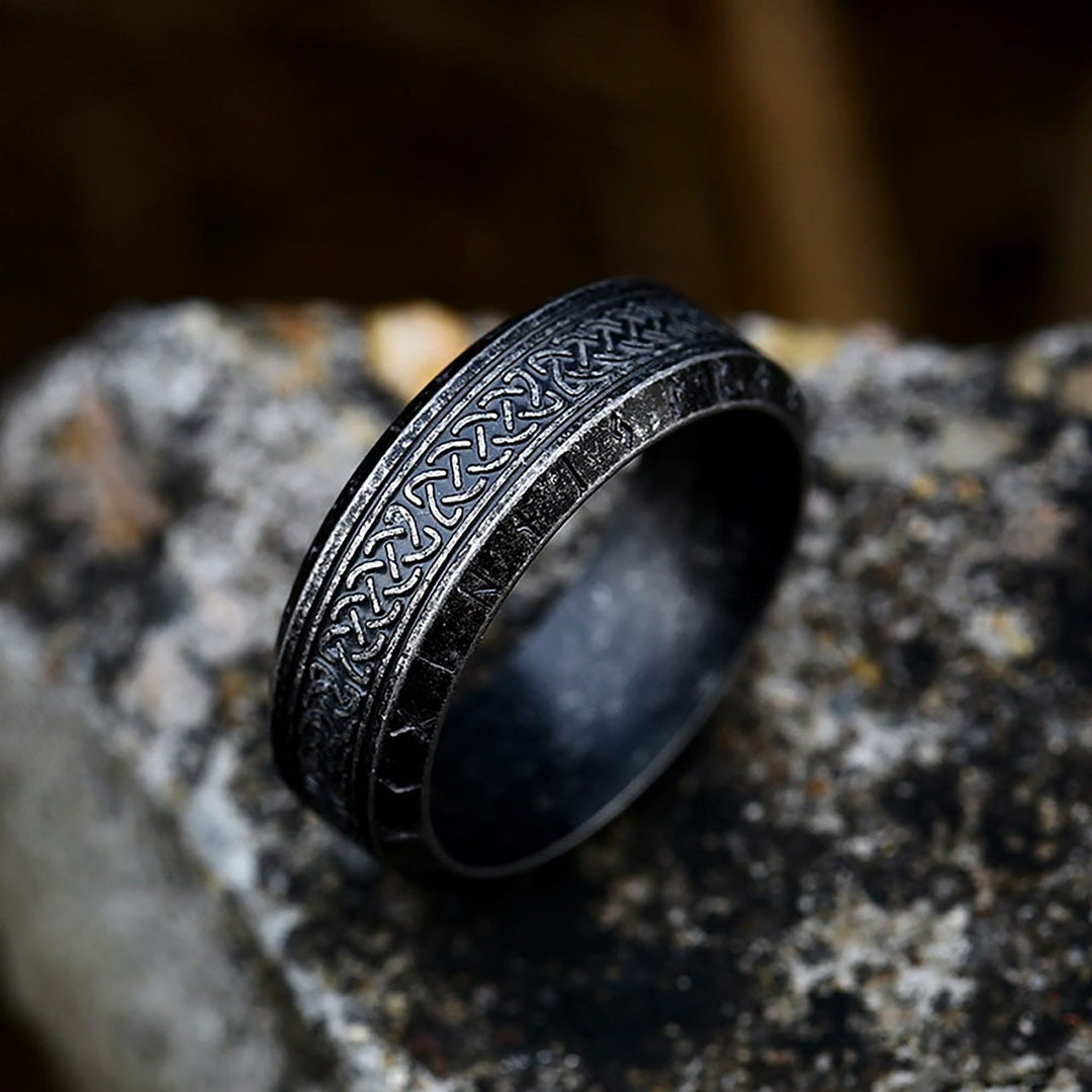 WorldNorse "War God" - Rune Norse Engraved Words Viking Ring