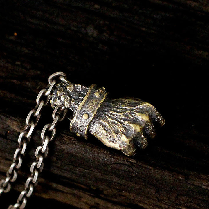 WorldNorse Powerful Fist of Fate Hammering Gesture Necklace - image 5