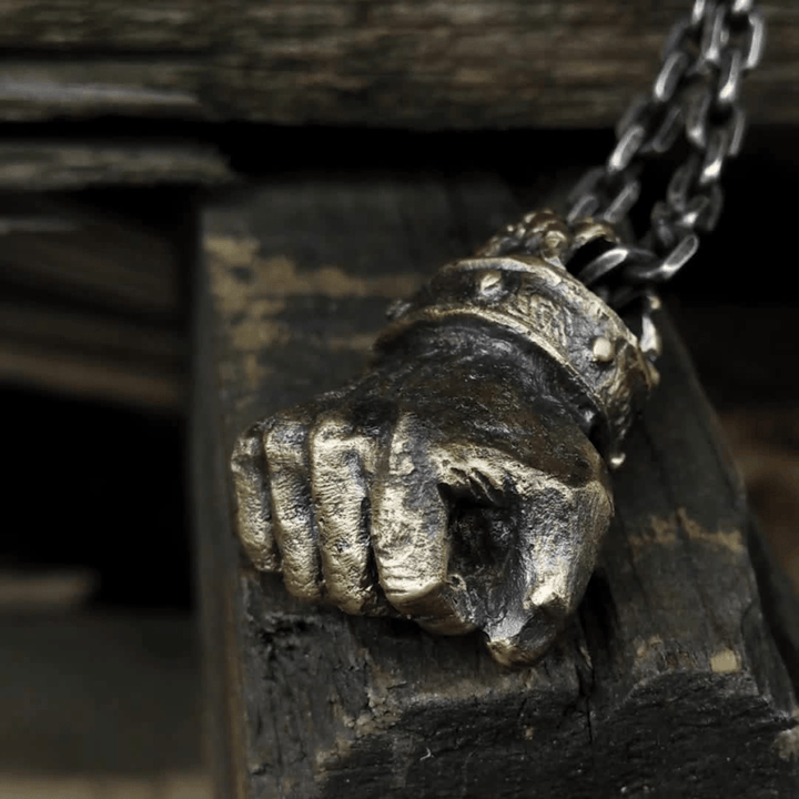 WorldNorse Powerful Fist of Fate Hammering Gesture Necklace - image 2