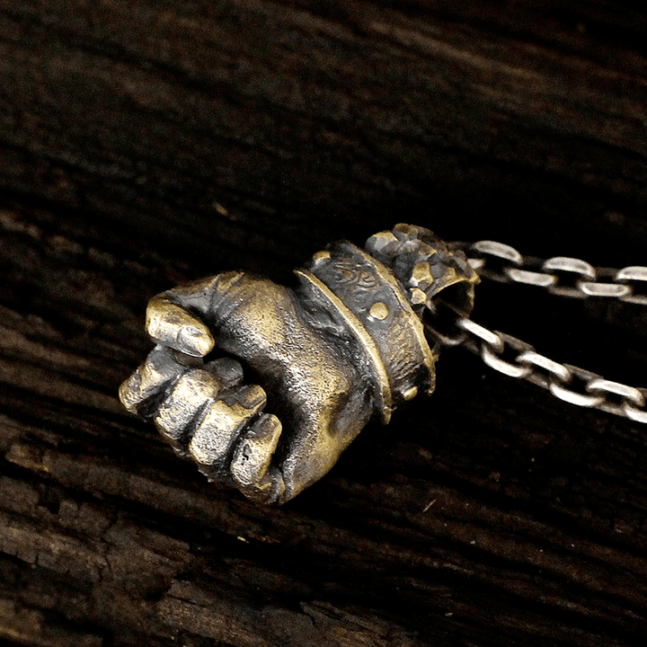 WorldNorse Powerful Fist of Fate Hammering Gesture Necklace - image 4