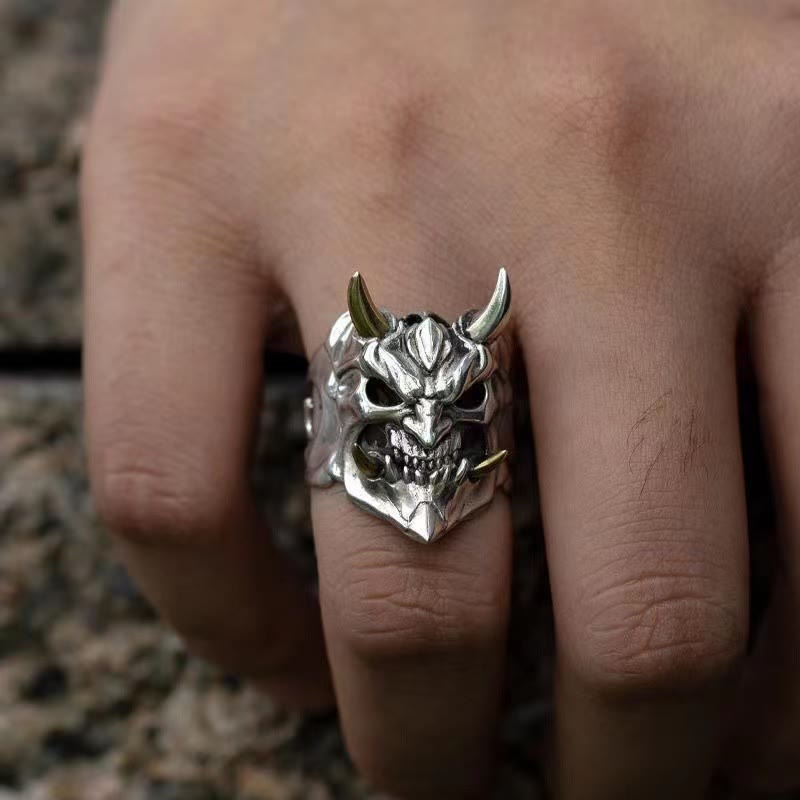 WorldNorse Demon Anger Gothic Biker Skeleton Ring - image 1