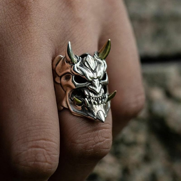 WorldNorse Demon Anger Gothic Biker Skeleton Ring - Adjustable - image 0