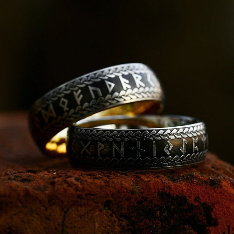 WorldNorse Nordic Rune Braided Pattern Viking Ring