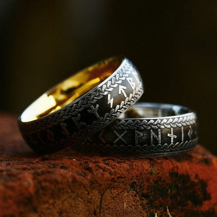 WorldNorse Nordic Rune Braided Pattern Viking Ring