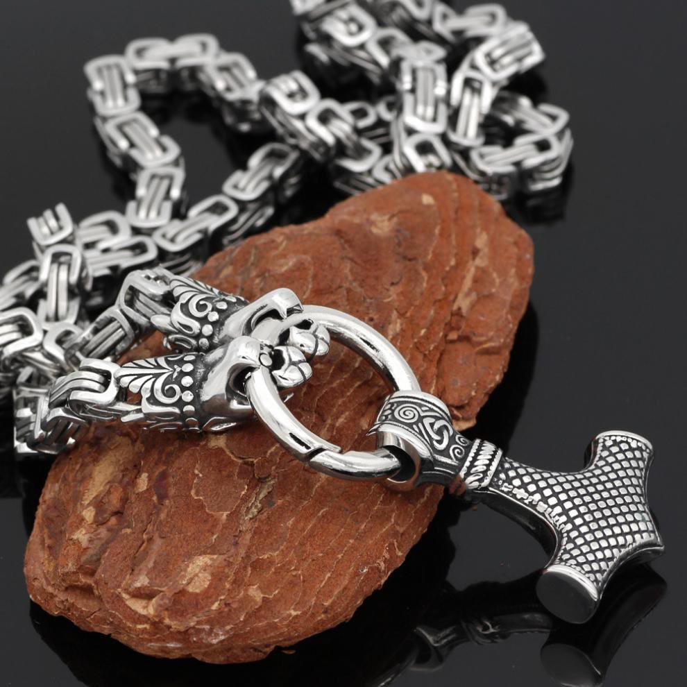 WorldNorse Fenrir Viking Thor's Hammer Necklace & Bracelet - image 9