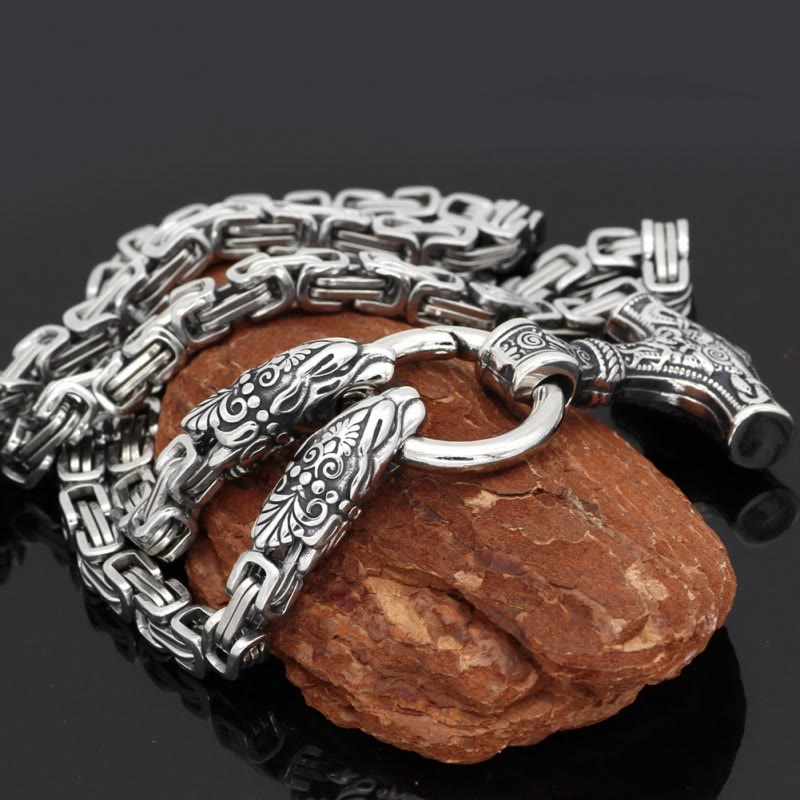 WorldNorse Fenrir Viking Thor's Hammer Necklace & Bracelet - image 10