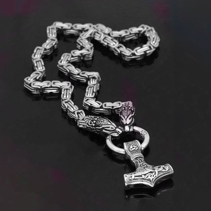 WorldNorse Fenrir Viking Thor's Hammer Necklace & Bracelet - image 12