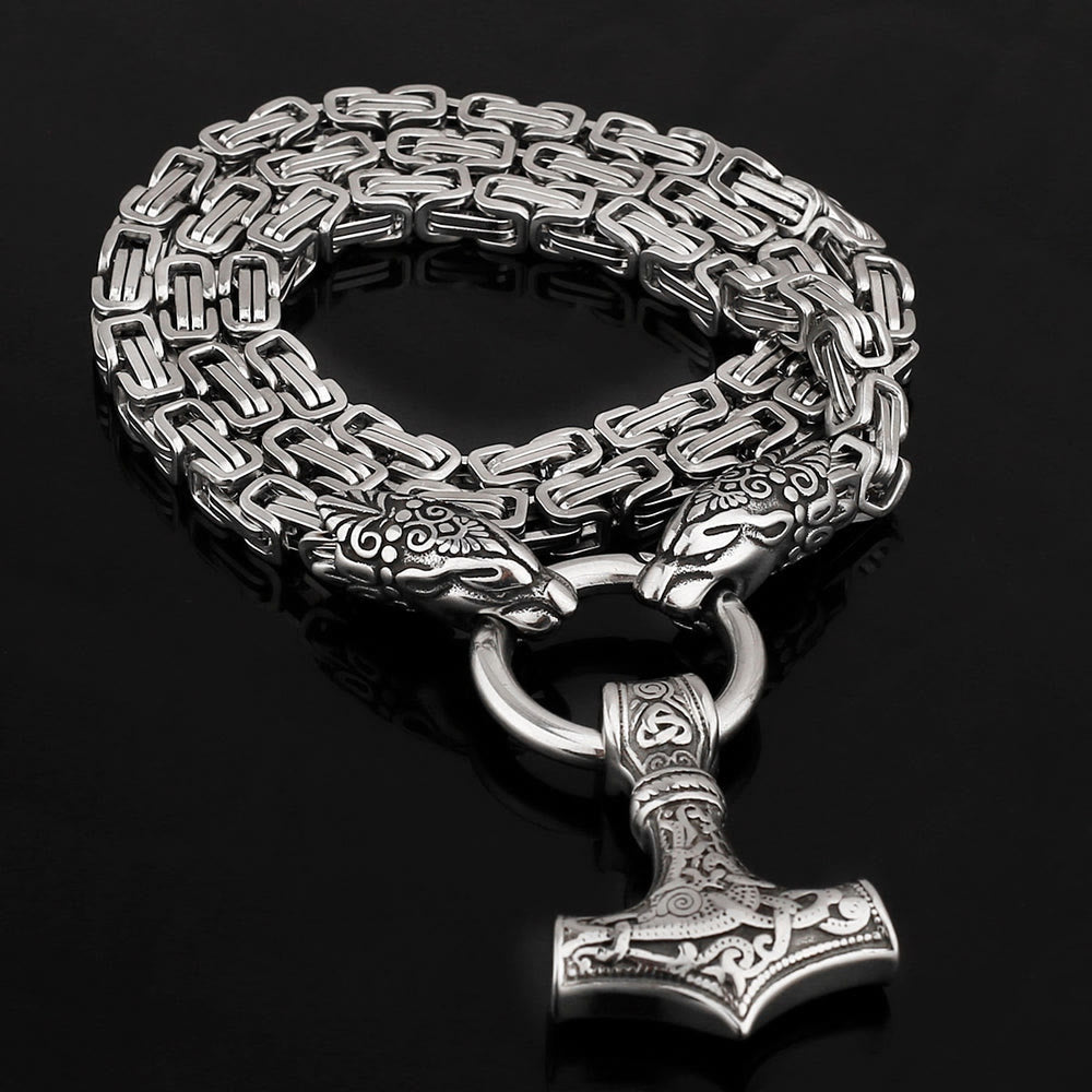 WorldNorse Fenrir Viking Thor's Hammer Necklace & Bracelet - image 11