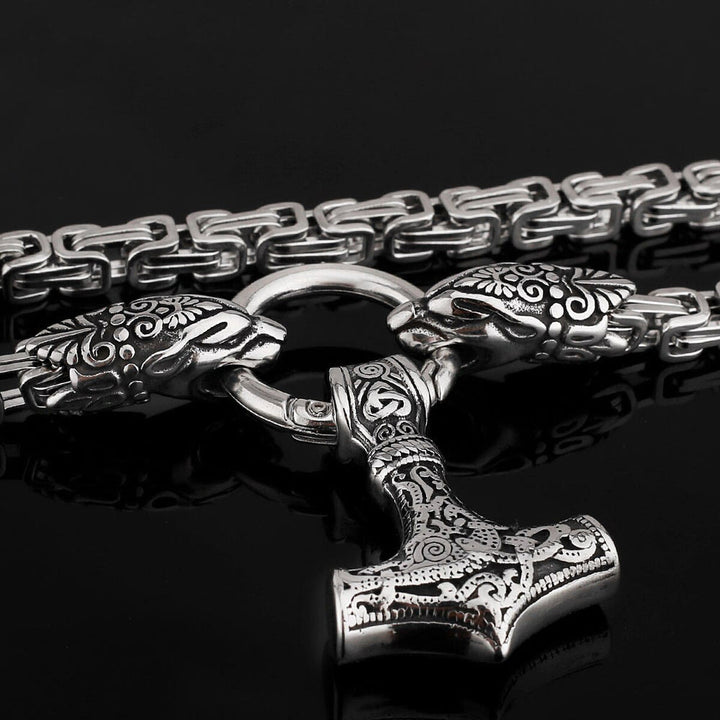 WorldNorse Fenrir Viking Thor's Hammer Necklace & Bracelet - image 13