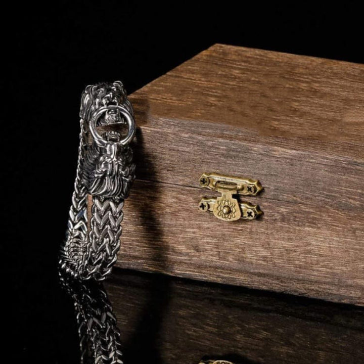 WorldNorse Double Lion Head Viking Bracelet - image 2