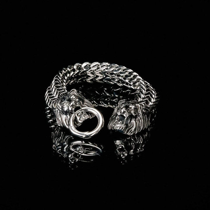 WorldNorse Double Lion Head Viking Bracelet - image 4