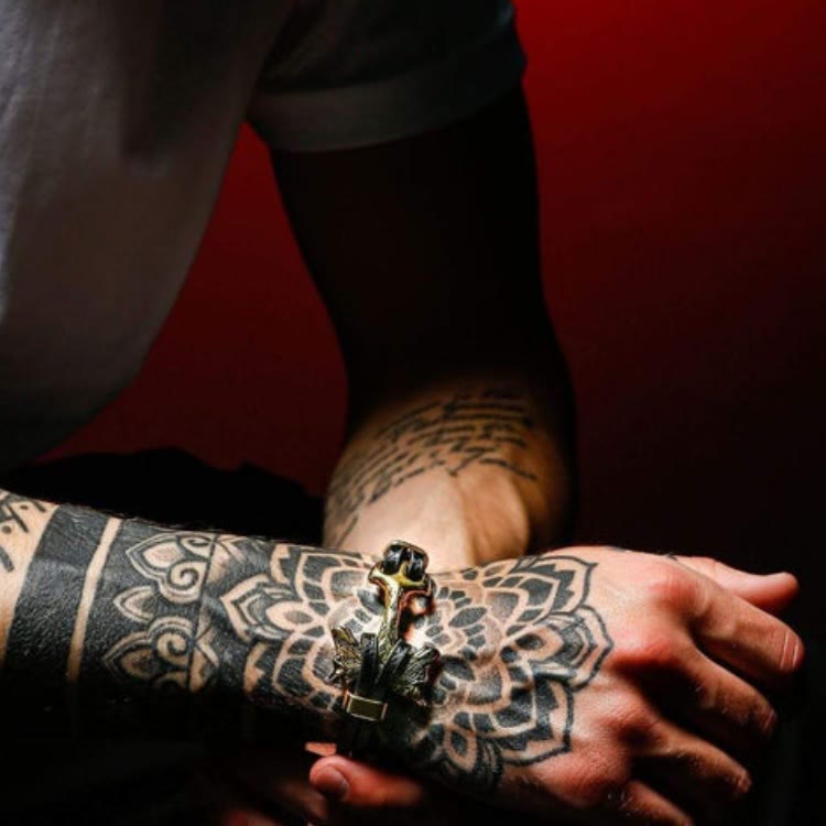 WorldNorse Wolf Fenrir's Head In Leather Bracelet - image 2