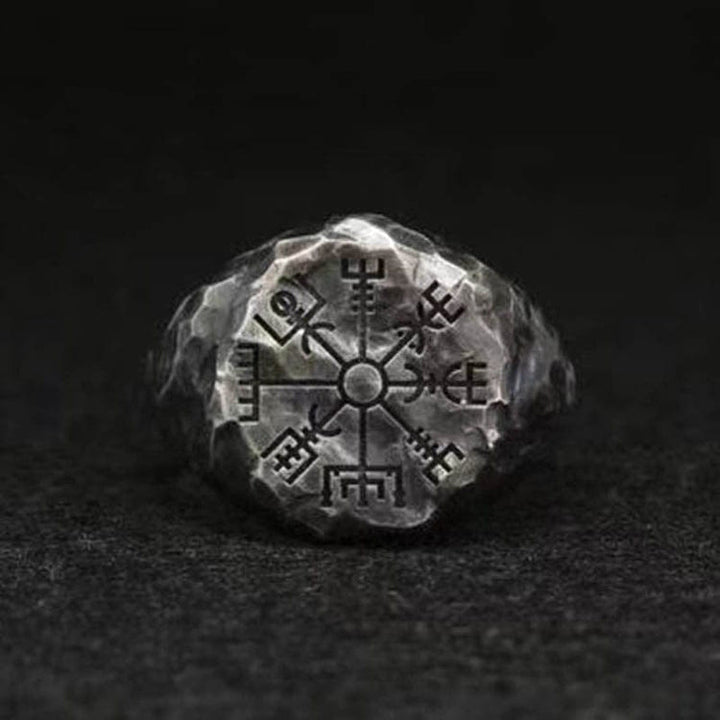 WorldNorse Silver Vegvisir Compass Totem Odin Ring