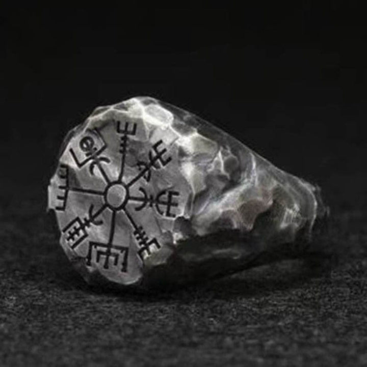 WorldNorse Silver Vegvisir Compass Totem Odin Ring