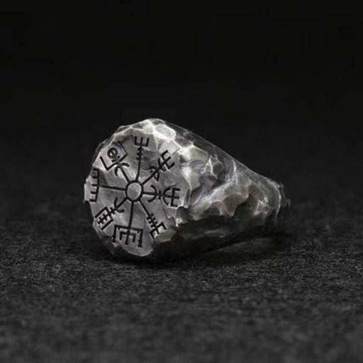 WorldNorse Silver Vegvisir Compass Totem Odin Ring