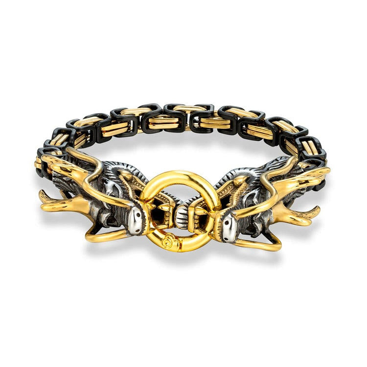 WorldNorse Norse Mythology Twin Headed Dragon Bracelet - image 2