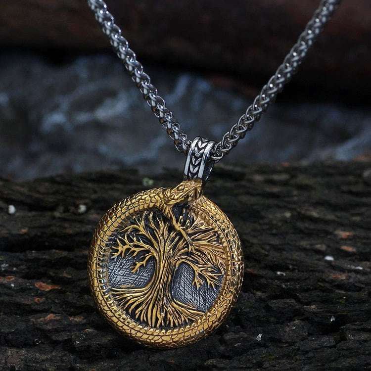 WorldNorse Tree Of Life With Jormungandr Necklace - image 3