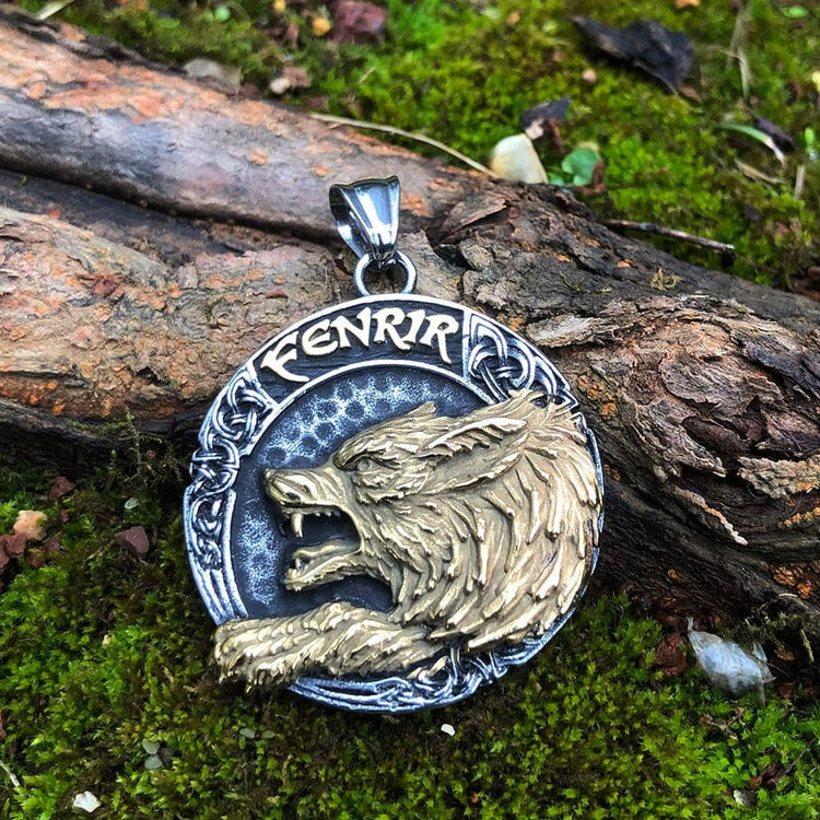 WorldNorse Fenrir Of Wolf And Helm Of Awe Necklace - image 1