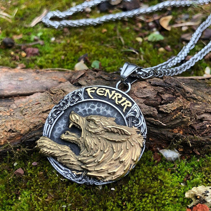 WorldNorse Fenrir Of Wolf And Helm Of Awe Necklace