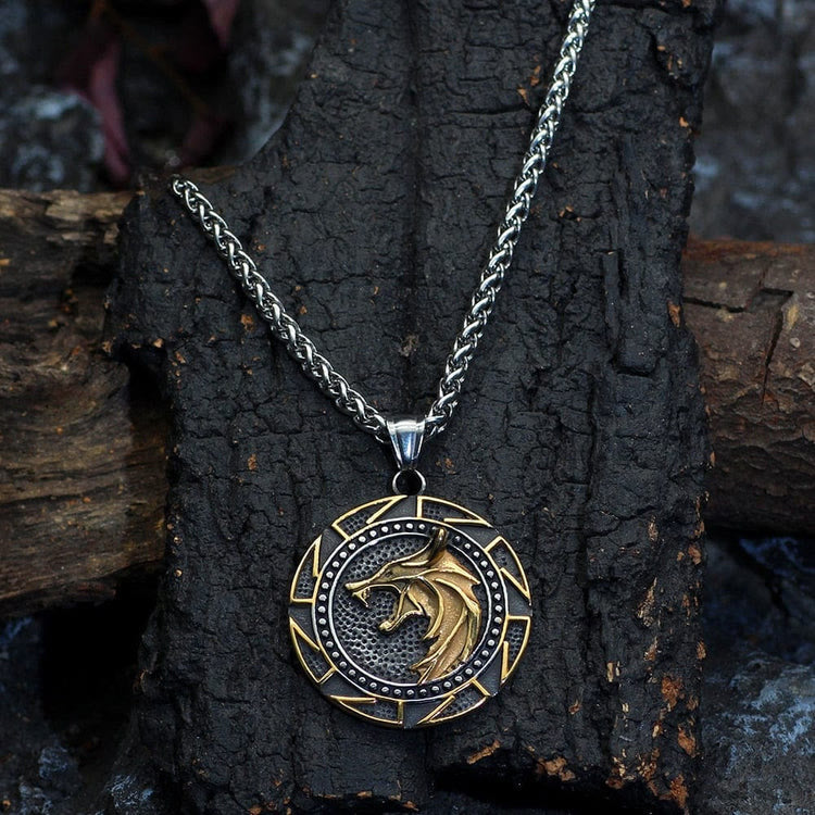 WorldNorse Nordic Wolves Viking Symbol Necklace - Necklace - image 0