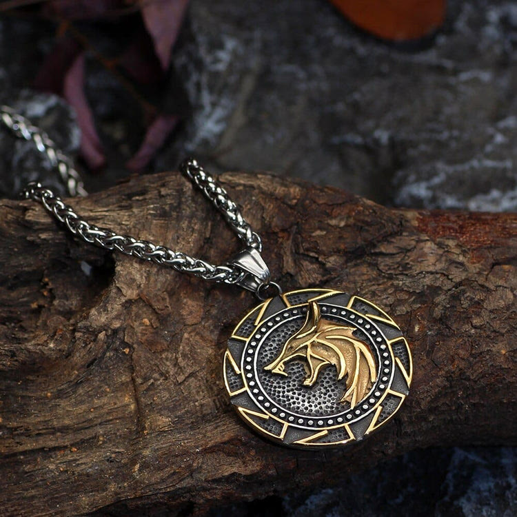 WorldNorse Nordic Wolves Viking Symbol Necklace - image 3