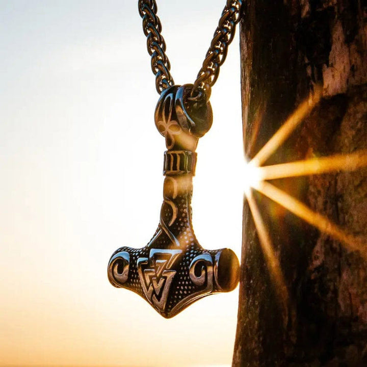 WorldNorse Viking Thor Mjolnir And Valknut Necklace - image 1