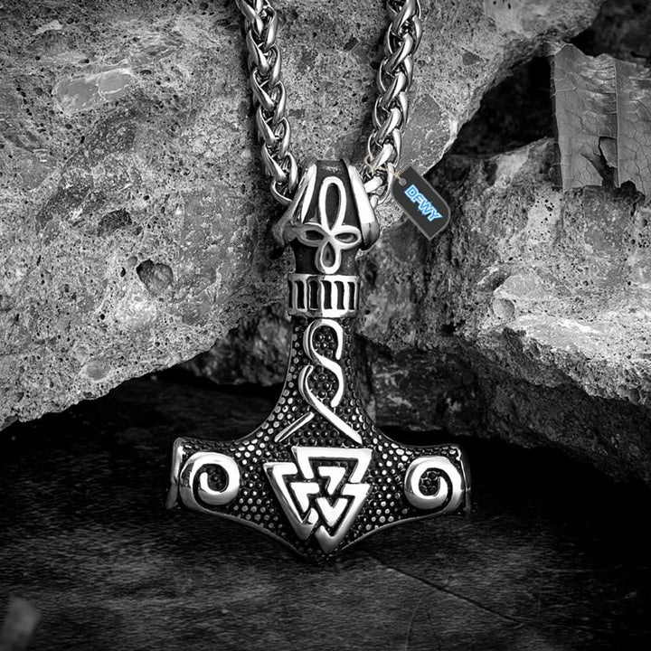 WorldNorse Viking Thor Mjolnir And Valknut Necklace - image 9