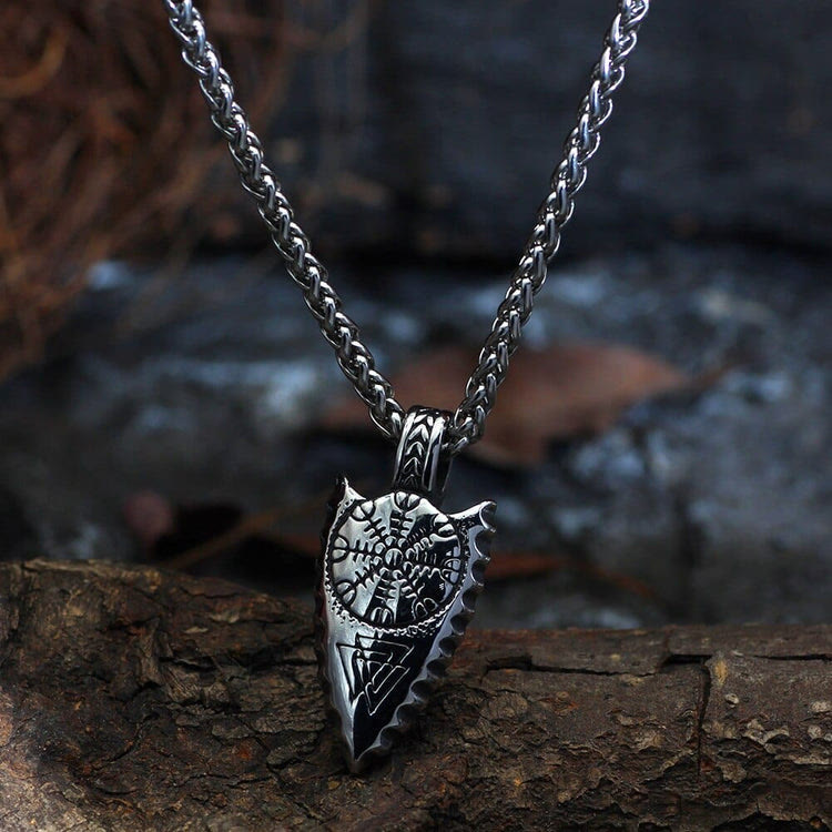 WorldNorse Silver Arrow Protective Spearhead Necklace - Necklace - image 0