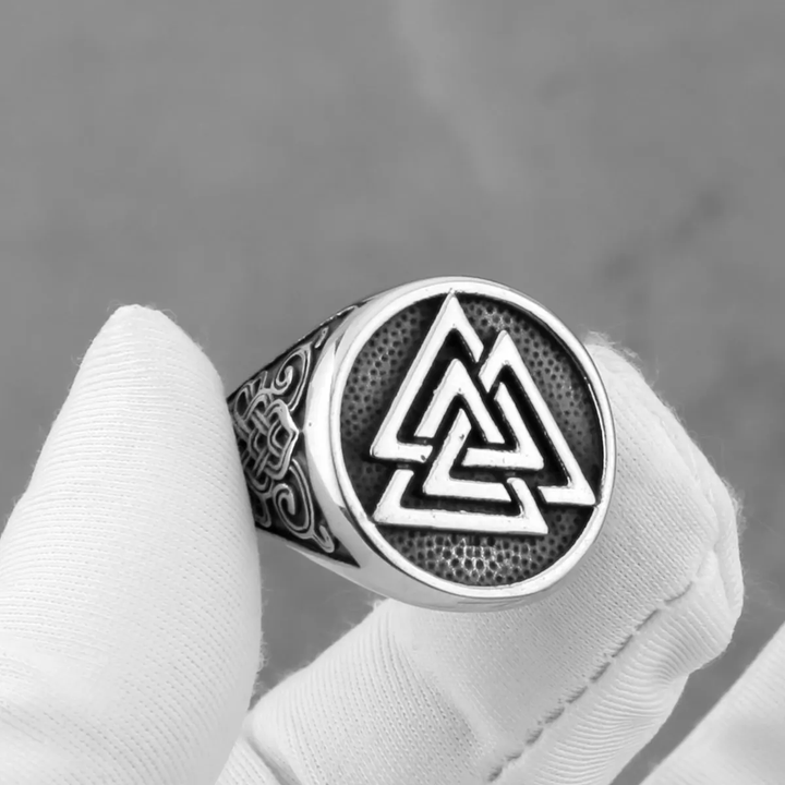 WorldNorse Celtic Knot And Valknut Viking Ring