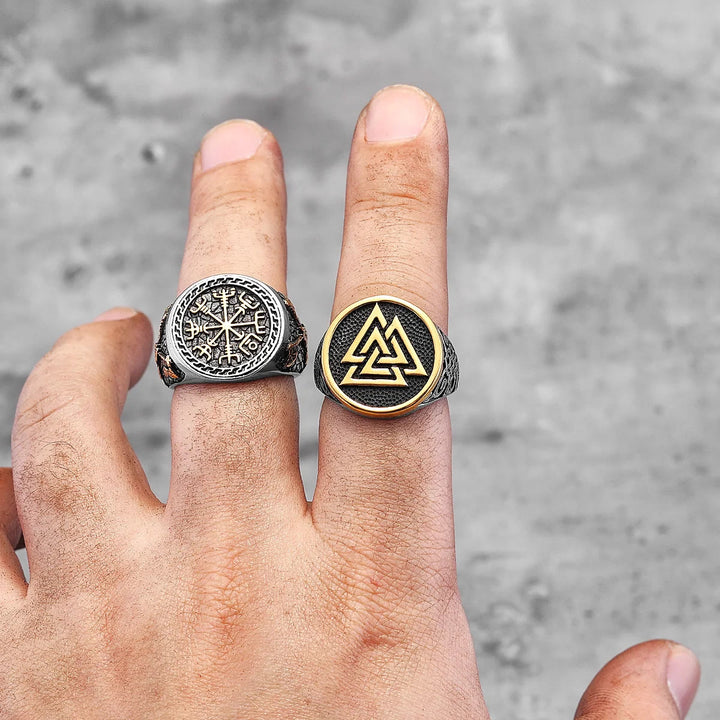 WorldNorse Celtic Knot And Valknut Viking Ring