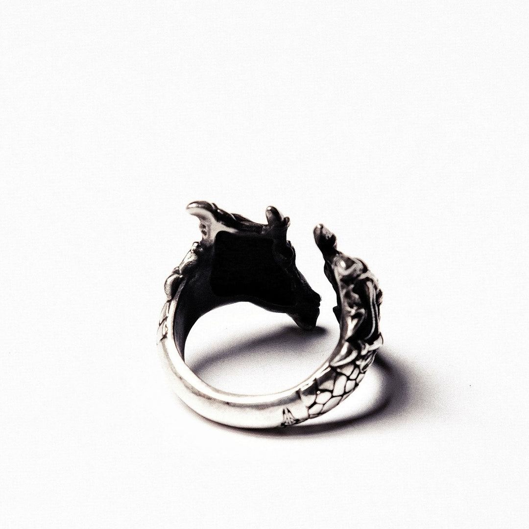 WorldNorse Retro Dragon Carved Dragon Scale Ring - image 5