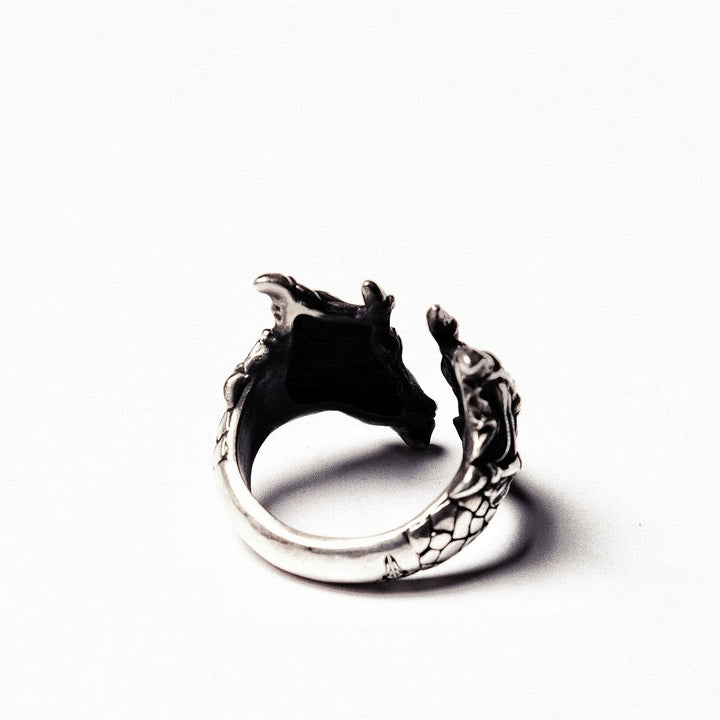WorldNorse Retro Dragon Carved Dragon Scale Ring - image 5