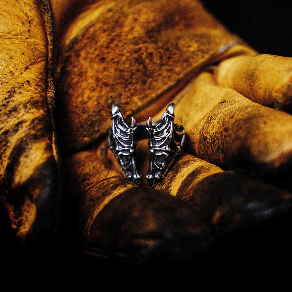 WorldNorse Retro Dragon Carved Dragon Scale Ring - image 1