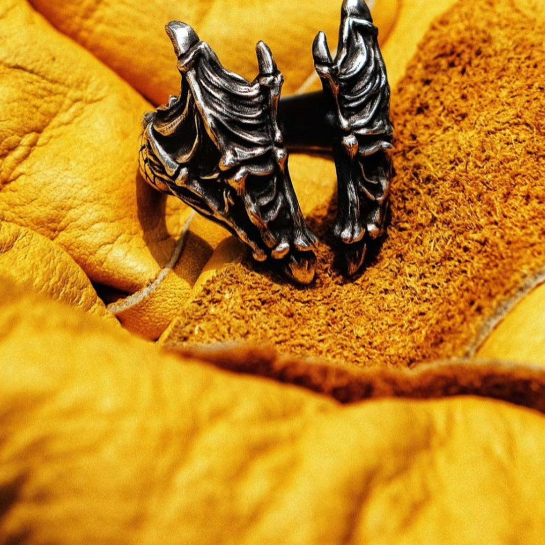 WorldNorse Retro Dragon Carved Dragon Scale Ring - image 3