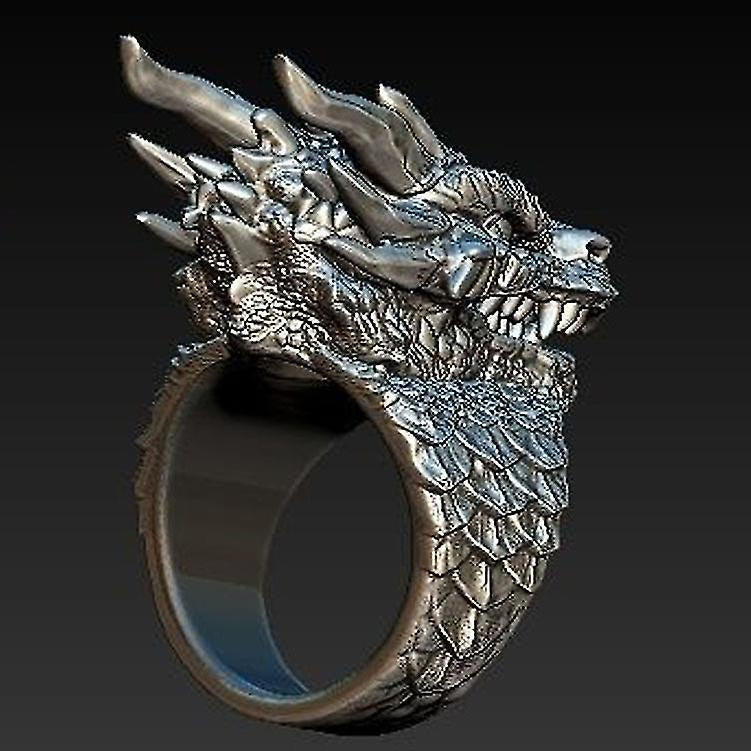 WorldNorse Jormungandr Dragon Head Viking Ring