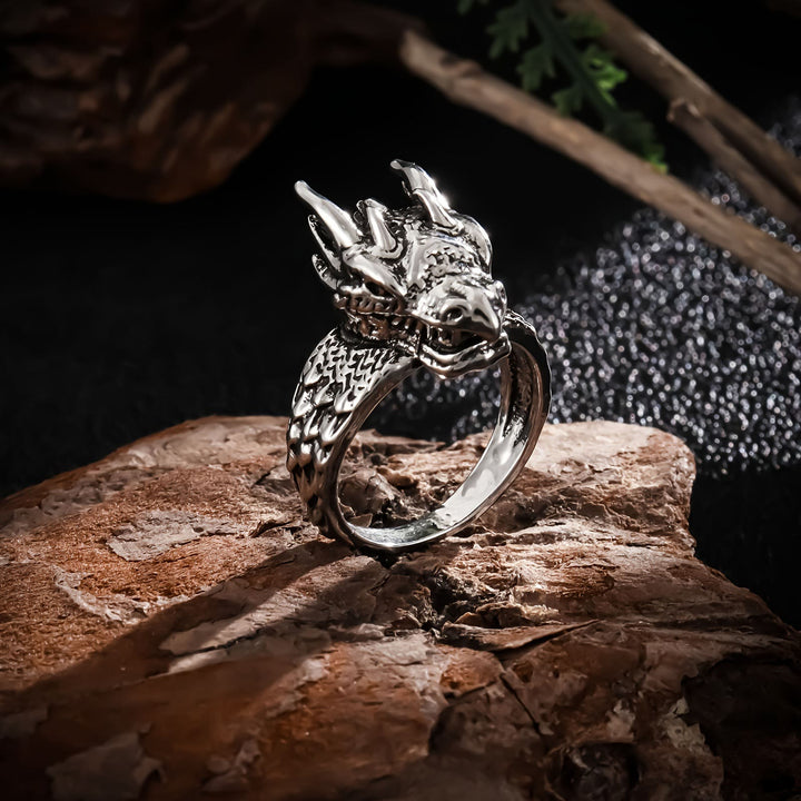 WorldNorse Jormungandr Dragon Head Viking Ring